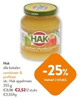 Promoties Hak appelmoes - Hak - Geldig van 24/04/2024 tot 07/05/2024 bij OKay