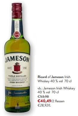 Promoties Jameson irish whiskey - Jameson - Geldig van 24/04/2024 tot 07/05/2024 bij OKay