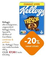 Promoties Kellogg`s trésor met melkchocolade - Kellogg's - Geldig van 24/04/2024 tot 07/05/2024 bij OKay
