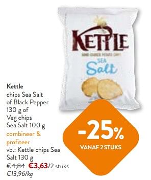 Promoties Kettle chips sea salt - Kettle - Geldig van 24/04/2024 tot 07/05/2024 bij OKay