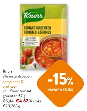 Promotions Knorr tomaatgroenten - Knorr - Valide de 24/04/2024 à 07/05/2024 chez OKay