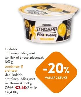 Promoties Lindahls proteïnepudding met vanillesmaak - Lindahls - Geldig van 24/04/2024 tot 07/05/2024 bij OKay