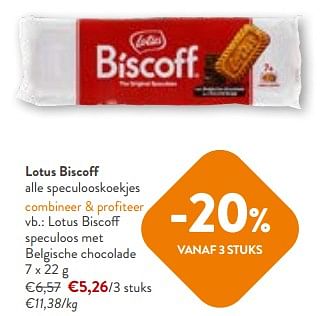 Promotions Lotus biscoff speculoos met belgische chocolade - Lotus Bakeries - Valide de 24/04/2024 à 07/05/2024 chez OKay