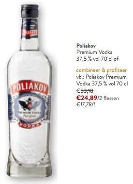 Promoties Poliakov premium vodka - poliakov - Geldig van 24/04/2024 tot 07/05/2024 bij OKay