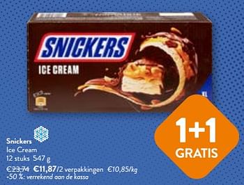 Promoties Snickers ice cream - Snickers - Geldig van 24/04/2024 tot 07/05/2024 bij OKay