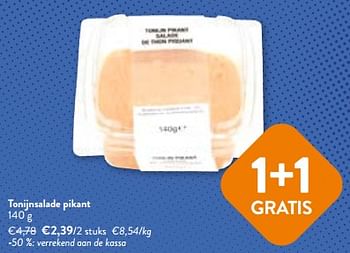 Promoties Tonijnsalade pikant - Huismerk - Okay Buurtwinkels - Geldig van 24/04/2024 tot 07/05/2024 bij OKay