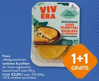 Promotions Vivera vegetarische kaasschnitzel - Vivera - Valide de 24/04/2024 à 07/05/2024 chez OKay