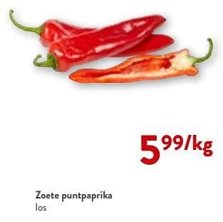 Promotions Zoete puntpaprika - Huismerk - Okay Buurtwinkels - Valide de 24/04/2024 à 07/05/2024 chez OKay