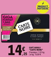 Promotions Cafe moulu carte noire - CarteNoire - Valide de 23/04/2024 à 04/05/2024 chez E.Leclerc