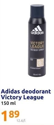 Promotions Adidas deodorant victory league - Adidas - Valide de 24/04/2024 à 30/04/2024 chez Action