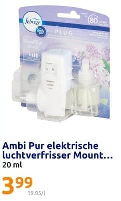 Promotions Ambi pur elektrische luchtverfrisser mount - Ambi Pur - Valide de 24/04/2024 à 30/04/2024 chez Action