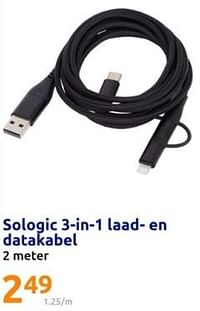 Sologic 3 in 1 laad en datakabel-Sologic