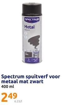 Spectrum spuitverf voor metaal mat zwart-SPECTRUM