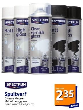 Promotions Spuitverf - SPECTRUM - Valide de 24/04/2024 à 30/04/2024 chez Action