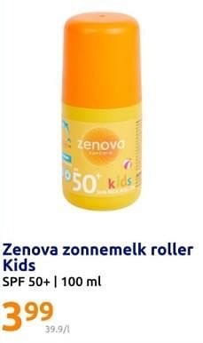 Promoties Zenova zonnemelk roller kids - Zenova - Geldig van 24/04/2024 tot 30/04/2024 bij Action