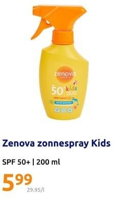 Promotions Zenova zonnespray kids - Zenova - Valide de 24/04/2024 à 30/04/2024 chez Action