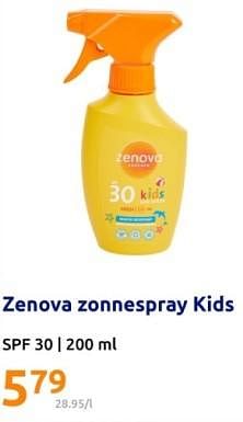 Promoties Zenova zonnespray kids - Zenova - Geldig van 24/04/2024 tot 30/04/2024 bij Action