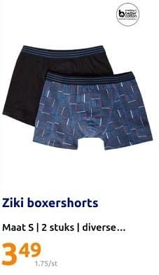 Promoties Ziki boxershorts - Ziki - Geldig van 24/04/2024 tot 30/04/2024 bij Action