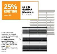 Promoties Gamma aluminium jaloezie 203 zwart - Gamma - Geldig van 24/04/2024 tot 30/04/2024 bij Gamma