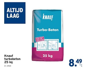 Promotions Knauf turbobeton - Knauf - Valide de 24/04/2024 à 30/04/2024 chez Gamma