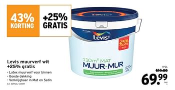 Promotions Levis muurverf wit - Levis - Valide de 24/04/2024 à 30/04/2024 chez Gamma
