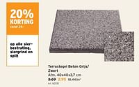 Terrastegel beton grijs zwart-Huismerk - Gamma