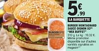 Burger montagnard sauce oignon x2 mix buffet-Montagnard