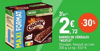 Promoties Barres de céréales nestlé - Nestlé - Geldig van 23/04/2024 tot 04/05/2024 bij E.Leclerc