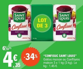Promoties Confisuc saint louis - Saint Louis - Geldig van 23/04/2024 tot 04/05/2024 bij E.Leclerc