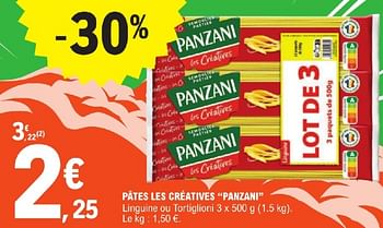 Promoties Pâtes les créatives panzani - Panzani - Geldig van 23/04/2024 tot 04/05/2024 bij E.Leclerc