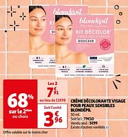 Promoties Crème décolorante visage pour peaux sensibles blondépil - Blondepil - Geldig van 23/04/2024 tot 06/05/2024 bij Auchan
