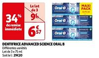 Dentifrice advanced science oral b-Oral-B