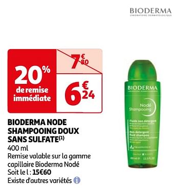 Promoties Bioderma node shampooing doux sans sulfate - BIODERMA - Geldig van 23/04/2024 tot 06/05/2024 bij Auchan