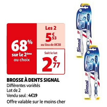 Promoties Brosse à dents signal - Signal - Geldig van 23/04/2024 tot 06/05/2024 bij Auchan