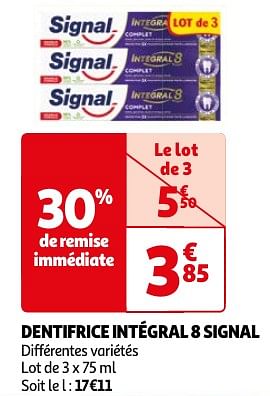 Promoties Dentifrice intégral 8 signal - Signal - Geldig van 23/04/2024 tot 06/05/2024 bij Auchan