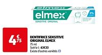 Promoties Dentifrice sensitive original elmex - Elmex - Geldig van 23/04/2024 tot 06/05/2024 bij Auchan