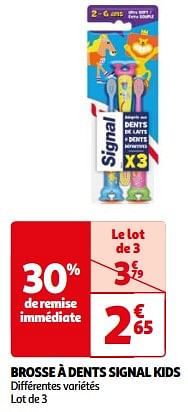 Promoties Brosse à dents signal kids - Signal - Geldig van 23/04/2024 tot 06/05/2024 bij Auchan