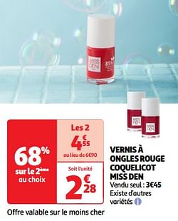 Vernis à ongles rouge coquelicot miss den