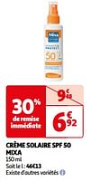 Promoties Crème solaire spf 50 mixa - Mixa - Geldig van 23/04/2024 tot 06/05/2024 bij Auchan