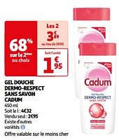 Promoties Gel douche dermo-respect sans savon cadum - Cadum - Geldig van 23/04/2024 tot 06/05/2024 bij Auchan