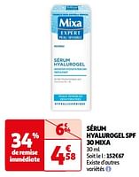 Promoties Sérum hyalurogel spf 30 mixa - Mixa - Geldig van 23/04/2024 tot 06/05/2024 bij Auchan