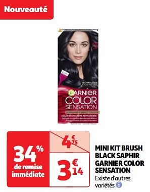 Promoties Mini kit brush black saphir garnier color sensation - Garnier - Geldig van 23/04/2024 tot 06/05/2024 bij Auchan
