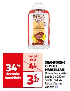 Promoties Shampooing le petit marseillais - Le Petit Marseillais - Geldig van 23/04/2024 tot 06/05/2024 bij Auchan