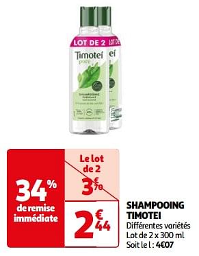 Promoties Shampooing timotei - Timotei - Geldig van 23/04/2024 tot 06/05/2024 bij Auchan