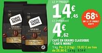 Promotions Café en grains classique carte noire - CarteNoire - Valide de 23/04/2024 à 04/05/2024 chez E.Leclerc
