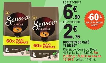 Promotions Dosettes de café senseo - Douwe Egberts - Valide de 23/04/2024 à 04/05/2024 chez E.Leclerc