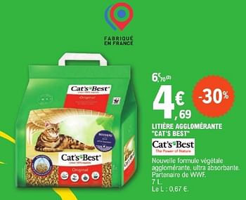 Promoties Litière agglomérante cat`s best - Cat's best - Geldig van 23/04/2024 tot 04/05/2024 bij E.Leclerc