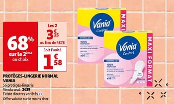 Promotions Protèges-lingerie normal vania - Vania - Valide de 23/04/2024 à 06/05/2024 chez Auchan Ronq