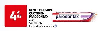 Promotions Dentifrice soin quotidien parodontax - Parodontax - Valide de 23/04/2024 à 06/05/2024 chez Auchan Ronq