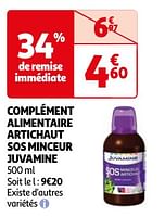 Promotions Complément alimentaire artichaut sos minceur juvamine - Juvamine - Valide de 23/04/2024 à 06/05/2024 chez Auchan Ronq